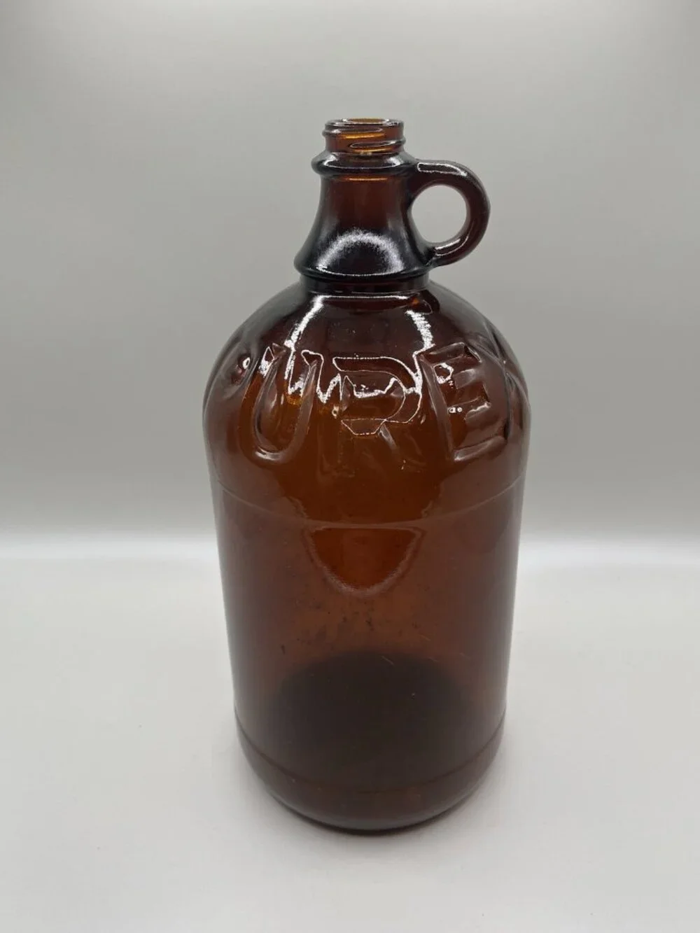 Vintage Purex Amber Glass 1/2 Gallon Bleach Jug Bottle Farmhouse Apothecary